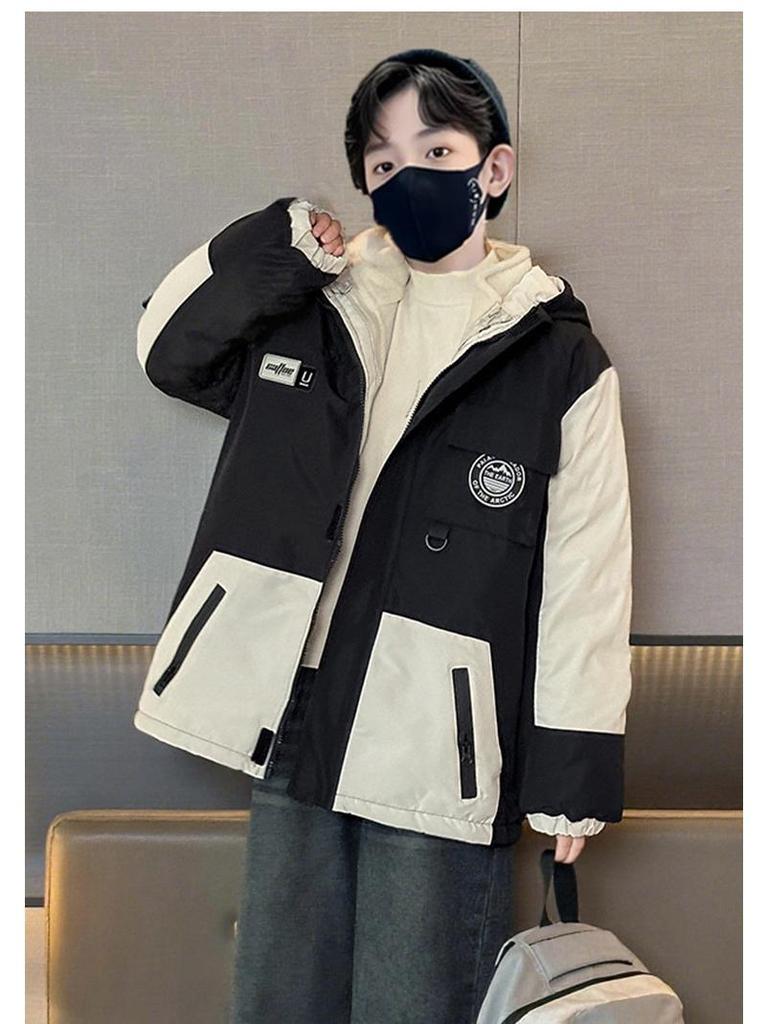 2025 Girls' Quilted Windbreaker Jacket - Stylish Autumn/Winter Thickened Trench Coat for Big Kids