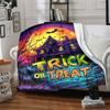 1pc Trick or Treat Blanket, Lightweight Flannel Fleece with Digital Printing, Soft Warm for Sofa, Travel, Camping, Office, Couch, Chair, and Bed, All-