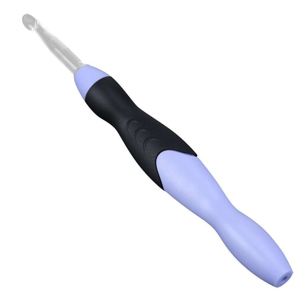 USB Rechargeable LED Light Up Crochet Hook Set Knitting Tool with Replaceable Tips 2.5 6.5MM