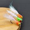 Carbon Fiber Fly Fishing Lures Realistic Hair Tail Lures With 3D Eyes & Sharply Hook For Basses Trouts & Saltwater Fish