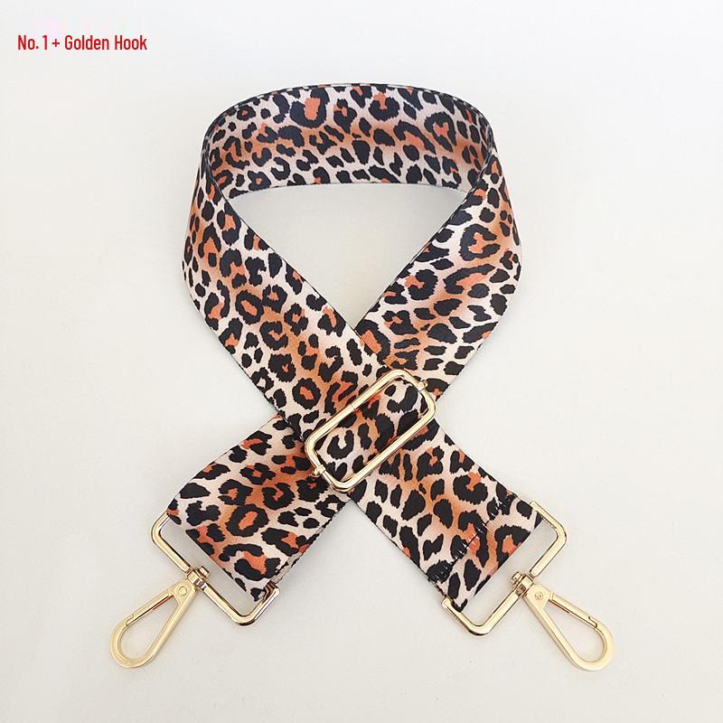 Colorful Leopard Print Adjustable Shoulder Strap - 5CM Wide, Single Shoulder, Crossbody.