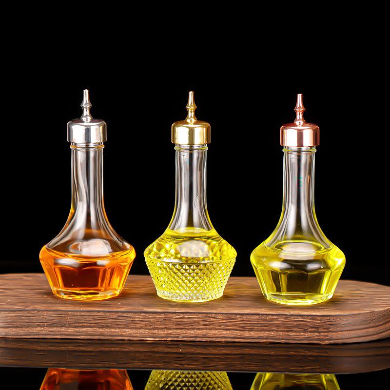 Bitters Bottle With Spout 50ml Shatterproof Clear Glass Portable Professional Bar Tool for Professional Bartenders