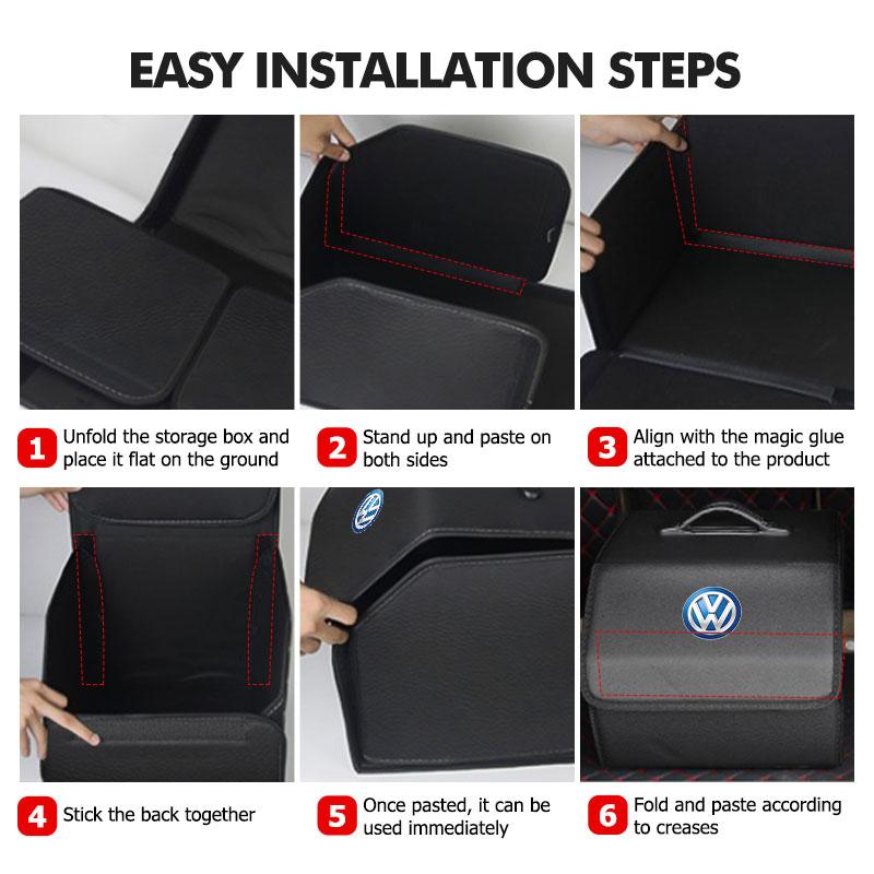 Per Volkswagen VW Scatola Organizer per Bagagliaio Auto Scatola di Stivaggio e Riordino Coda Boxster Passat Golf 4 5 6 Tiguan Polo Scirocco Jetta
