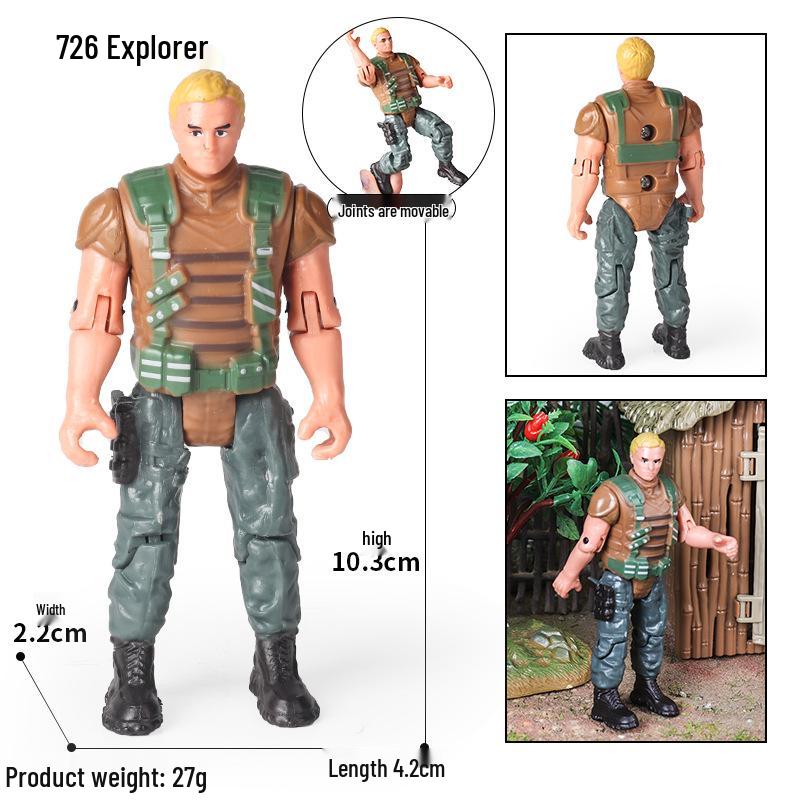 Farmer & Breeder Figure Set - Police Officer, Veterinarian, Plow Worker Toy Ornaments for Kids