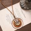 Boho Dlouhý Střapec Náhrdelník Vintage Niche Exotický Dřevěný Svetrový Řetízek Dámské Doplňky