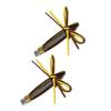 2Pcs Women Hairpins Shiny Rhinestones Patchwork Color Ribbon Bow Stable Grip Hair Clips Versatile Hair Accessories