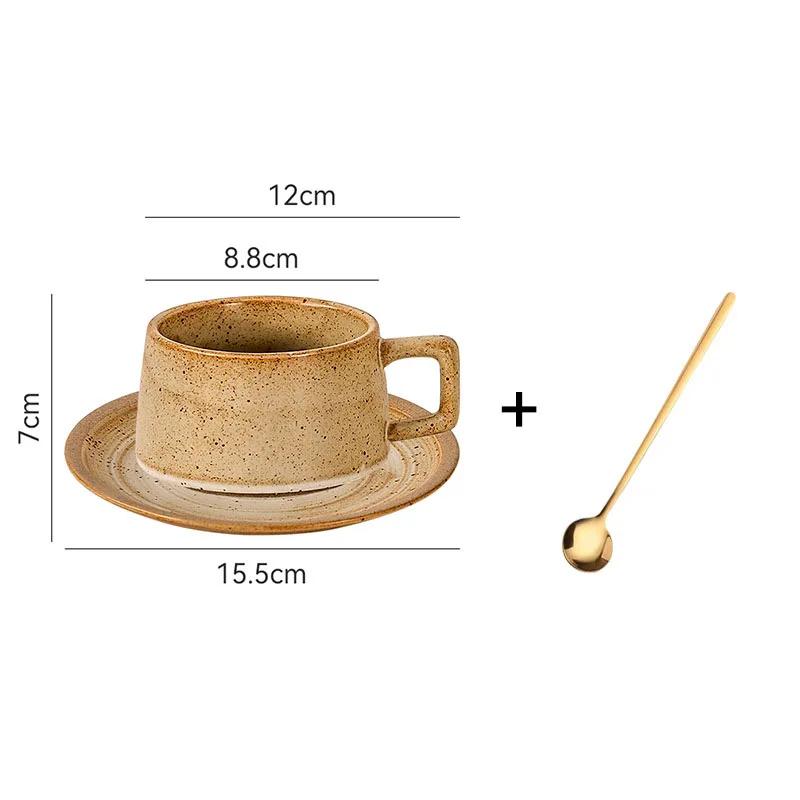 Japanese Retro Ceramic Mug Set Hand-painted Pattern Coffee Office Beverage Cup Milk Household Tea Cups Water