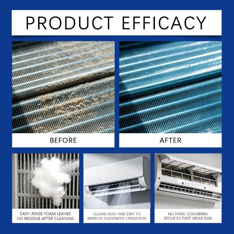 Professional Air Conditioner Foaming Coil Cleaner 150ML Gentle On Coils for Efficient Removing Stubborn Grimes