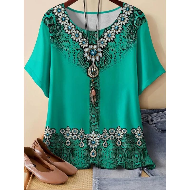 3D Printed Insect Summer Fashion Women's T-shirt Breathable and Trendy Versatile