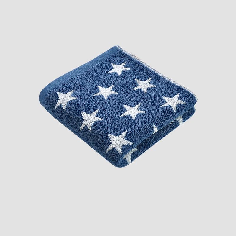 Cotton Bathroom Accessories Sets Dots Stars Striped Heart Pattern Soft Face Towel Super Absorbent Thick Hand Towels Kids Adults