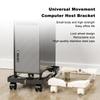 Computer Tower Stand Adjustable Mobile CPU Bracket with Universal Wheel Stainless Steel PC Tower