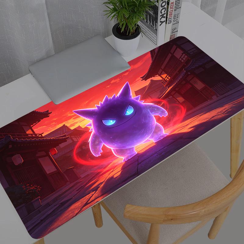 Large Gaming Mouse Pad Anime PC Computer Pokemon Pikachu Gengar Gamer Desk Mat For CS GO LOL XXL Laptop Kawaii Mousepad