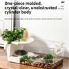 New Plastic Turtle Tank Transparent Easy Clean Turtle Habitat Large Capacity Multi-functional Reptile Terrarium for Amphibian