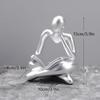 Thinker Figurine Decorative Statue Abstract Figure Tabletop Ornament for Entryway Fireplace Bedroom