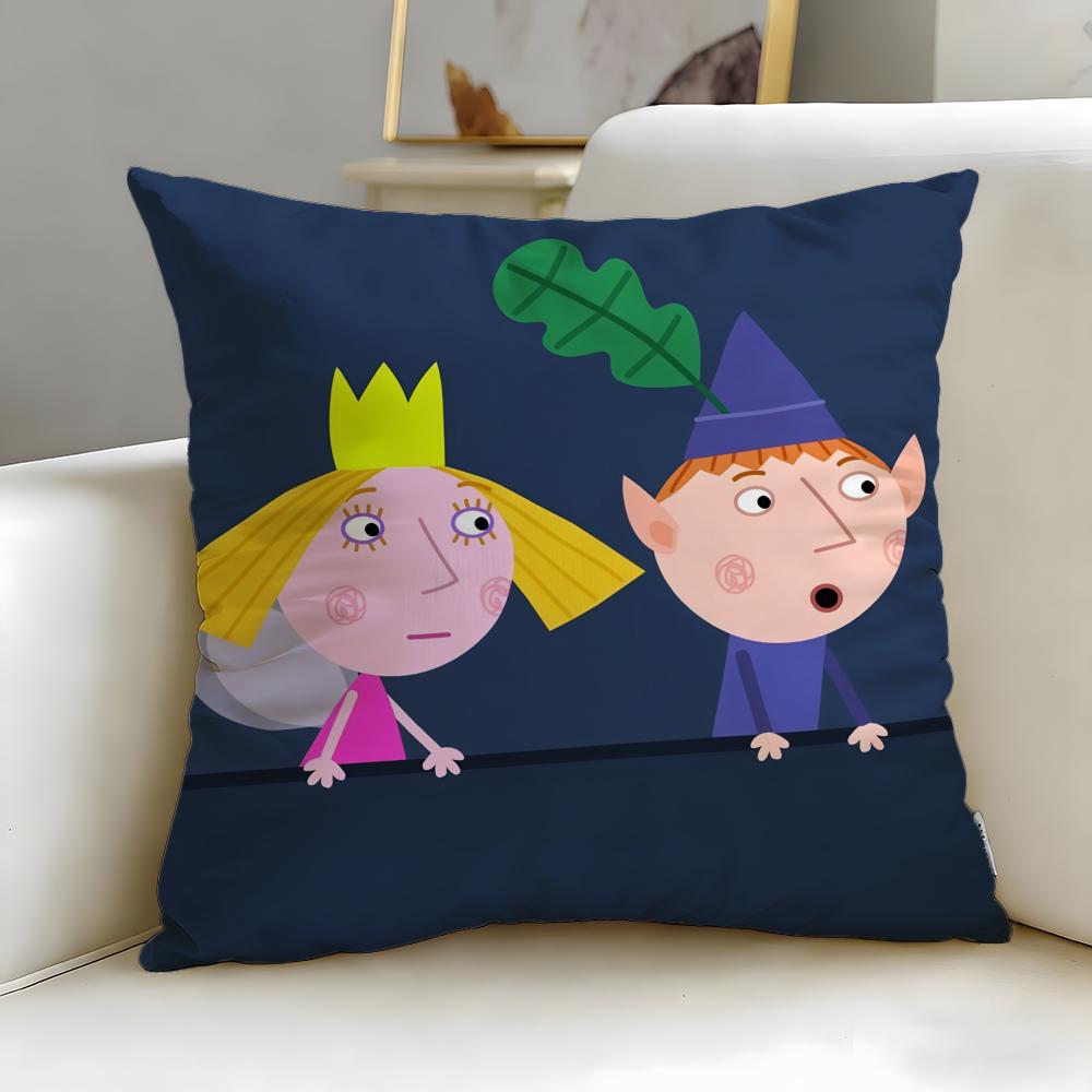 

cartoon Ben And Hollys Little Kingdom Cushion Cover Soft & Easy-Wash Pillow Case – Versatile for Couch, Bed, Travel and Office 30cmx30cm