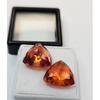 Orange Trillion Mexican Fire Opal Earring Making 20-22 Ct Pair Gemstone