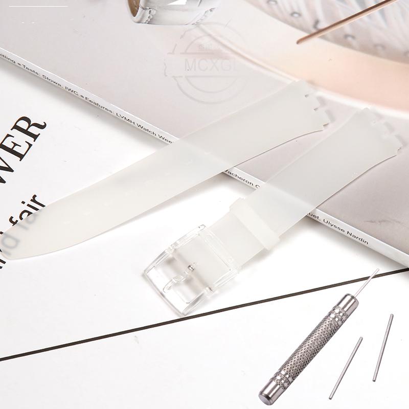 Silikonový řemínek pro Swatch SFS103 SFV107 SFN120 SFK397 SFK360 SFK361 Pásek na hodinky 16mm Dámský náramek Vodotěsné doplňky k hodinkám