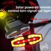 1Pc  New Solar Wireless Remote Control Bicycle Turn Signal Horn Night Ride Left and Right Turn Warning Tail Light