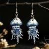 Standalone Wooden Jellyfish Earrings - Popular Fashionable and Versatile Ear Accessories