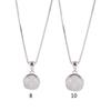Fashion White Round Moonstone Pendant Necklace Adjustable Clavicle Chain Simple Short Charm Necklace Statement Jewelry