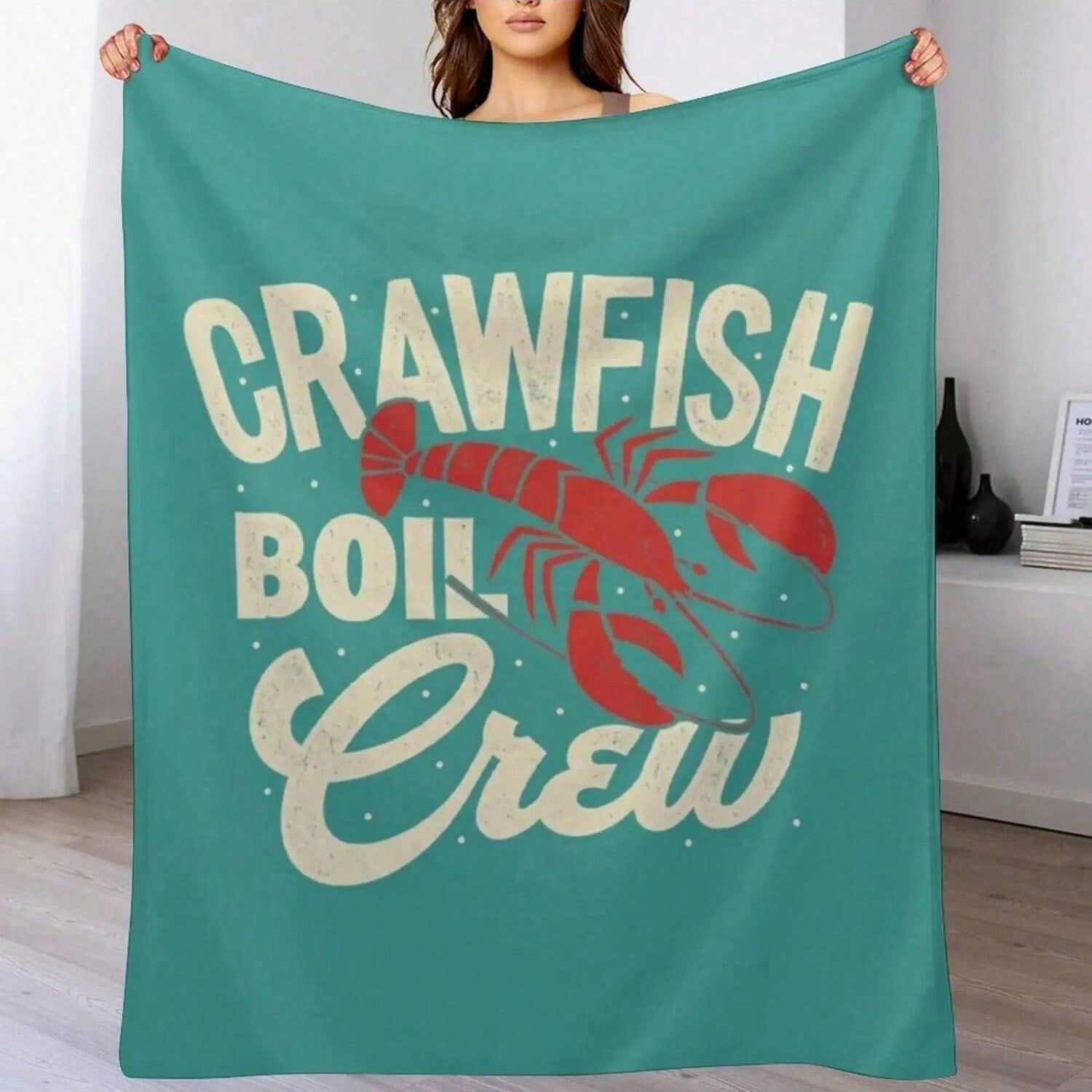 Crawfish Boil Crew Cajun Crayfish Seafood Festival Party T-Shirt Throw Blanket Furrys Sofas For Decorative Sofa Blankets S разноцветный