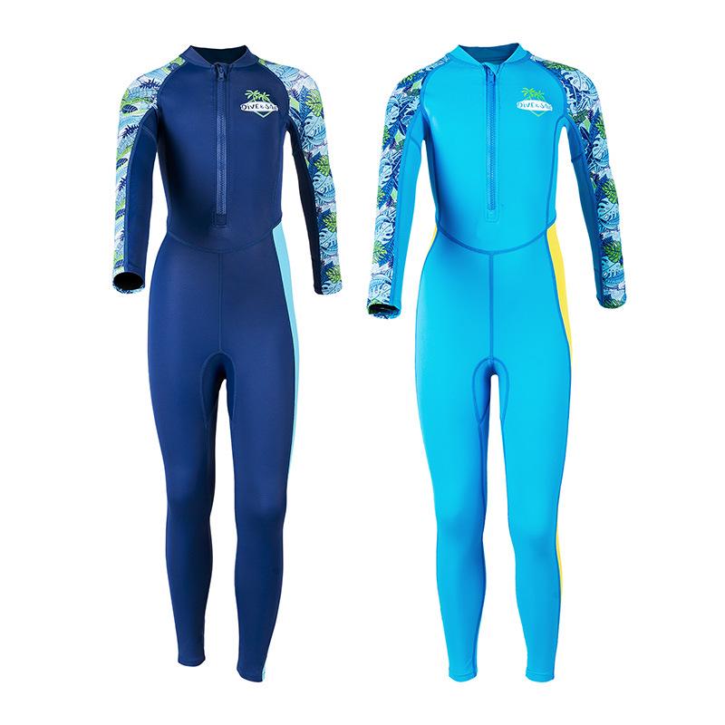 Kids' Sun-Protective Quick-Dry Snorkeling & Surfing One-Piece Swimsuit
