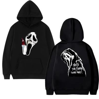 Gothic Halloween Party Printed Men's Hoodies, Street Hip-hop Hoodies, Sweatshirts, Street Horror and Thriller Themed Hoodies