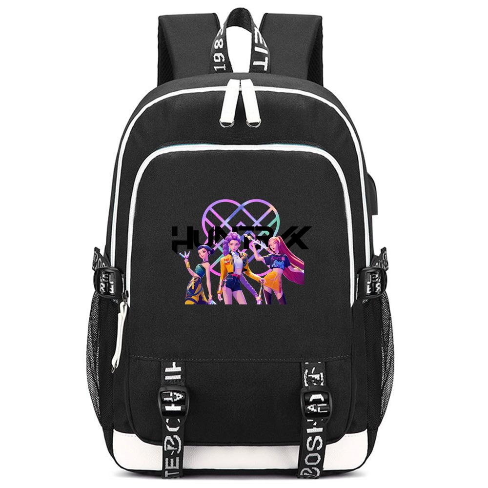 Zaino K-Pop Demon Hunters Stampato Grande Capacità per Studente Adolescente Ragazza Ragazzo Borsa da Scuola Borsa da Libro Regalo per Bambino Donna Impermeabile Borsa da Viaggio Mochila
