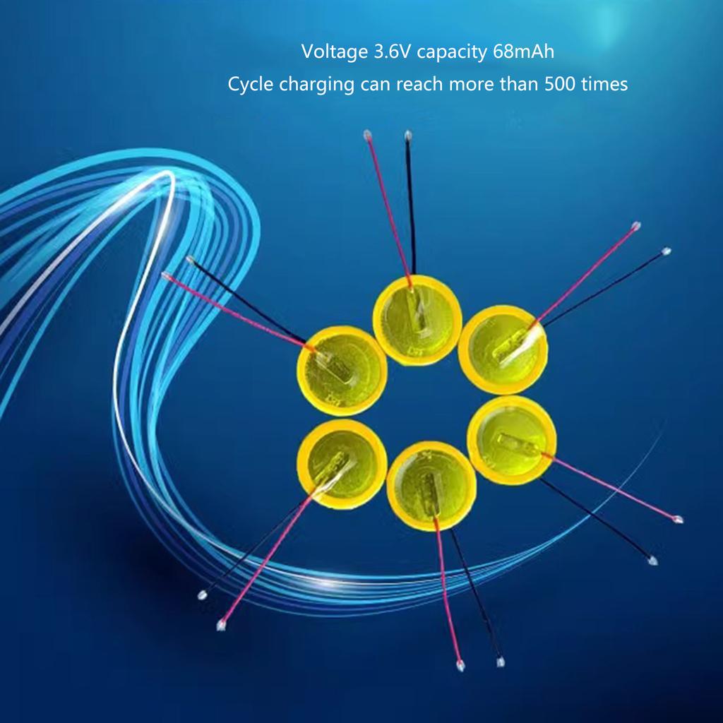 Rechargeable 68mAh Lithium Polymer Battery LIR1254 3.6V TWS Bluetooth-compatible Headphones Button Cell Battery