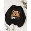 Women's Print Thermal Lined Crew Neck Loose Pullover Long Sleeve Plus Velvet Sweatshirt Pullovers & Long Sleeves Women’s