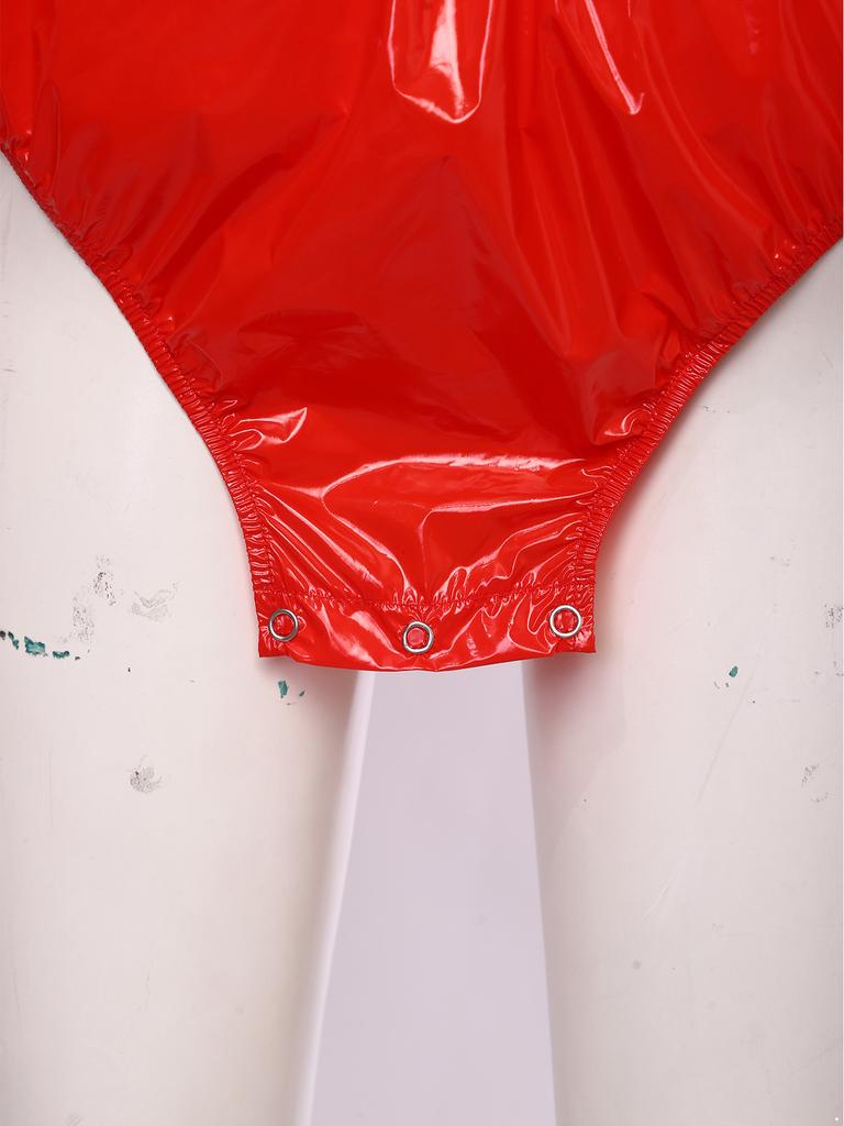 S-3XL Damen Wasserdichter Trikot-Body Langarm Elastische Taille Knopfleiste im Schritt Windelüberzug Adaptive Kleidung für besondere Bedürfnisse