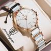 Luxury Stylish Woman Clock Waterproof Casual Quartz Ladies Wristwatch Stainless Steel Ceramic Fashion Women's Watches