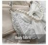 Women's Summer 2026 Trendy Crossbody Bag: Pleated Pearl Handbag with Cute Bow