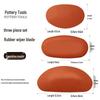 3-Piece Oval Silicone Scraper Set for Pottery, Sculpture, and DIY Art.