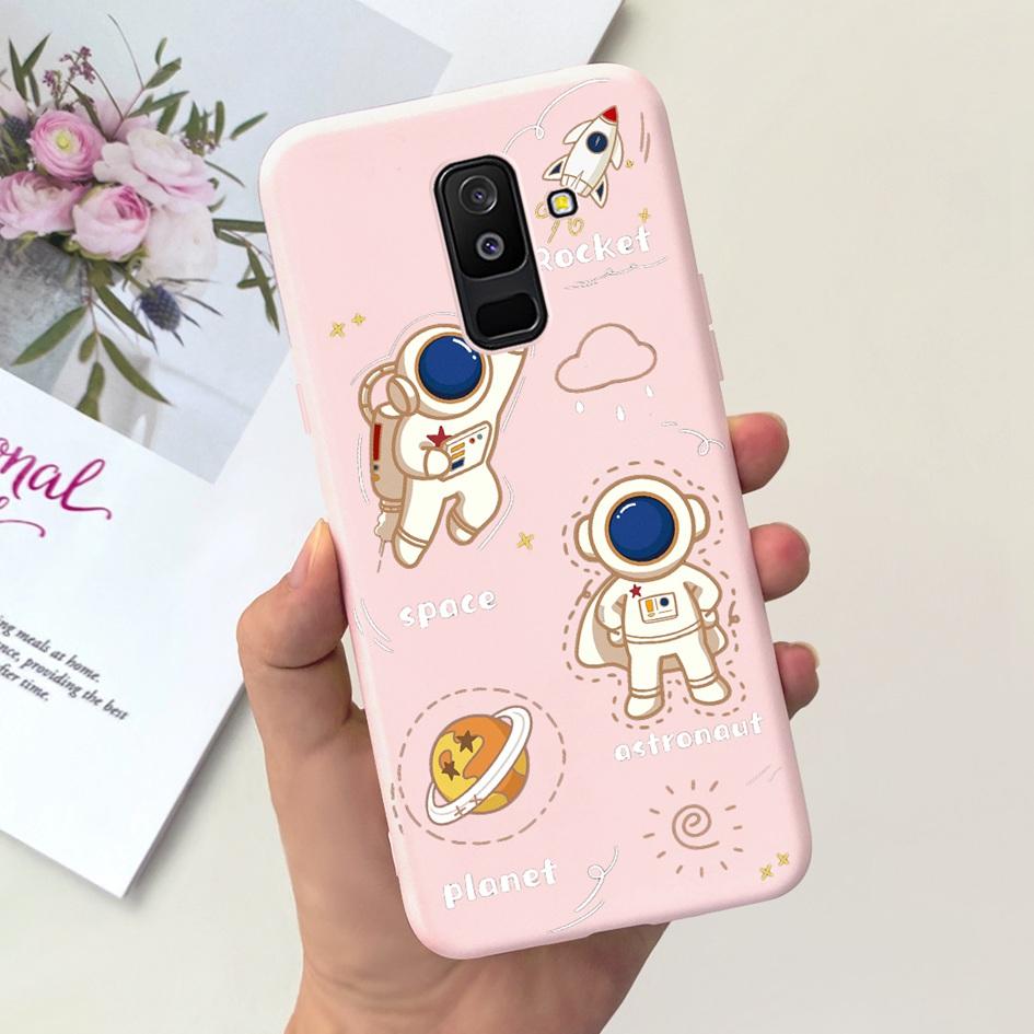 For Samsung Galaxy A6 Plus 2018 Case A605 SM-A605F Phone Cover Cute Astronaut Soft Silicone Funda For Samsung A6 2018 A600F Capa