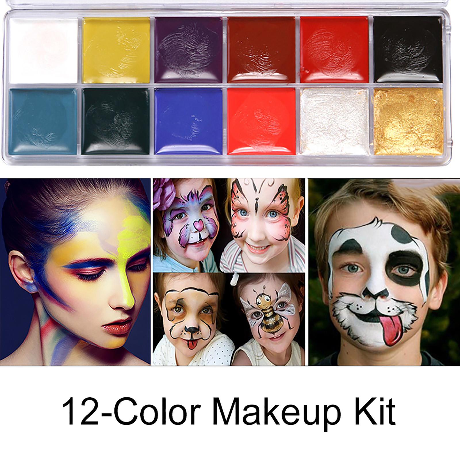 

Набор красок для лица и тела, 12 цветовых палитр Pallete Face Painting Art Make Up Kit