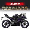 Used For CFMOTO 450SR 450SRS 450SS Violet Body Patterned Protective Decorative Stickers Film  Individual Modification Parts