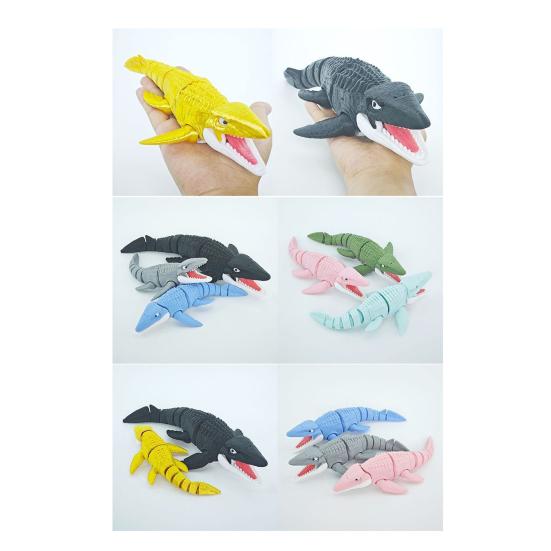Figurina di Mosasauro Stampata in 3D Articolazioni Mobili Figura di Dinosauro Articolata Modello di Animale Preistorico Giocattolo Decorazione Ornamento per Libreria Casa Ufficio