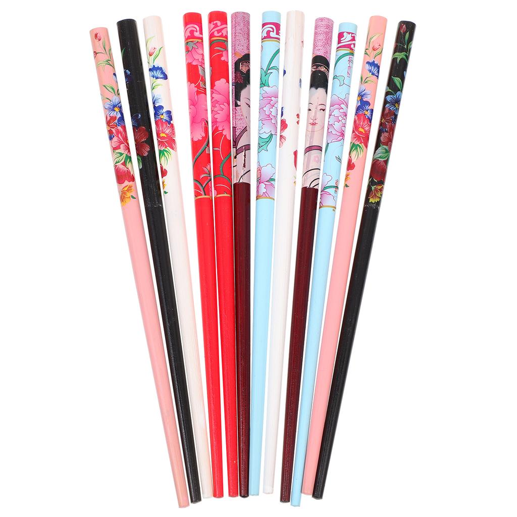 12 Pcs Long Hair Stick Pin Chopsticks for Claw Clips Girls Women Retro Headdress Chinese All-match Miss