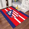 Red-Blue Striped Carpet with Emblem Suitable As a Non-slip Mat for the Living Room or Bedroom Sofa