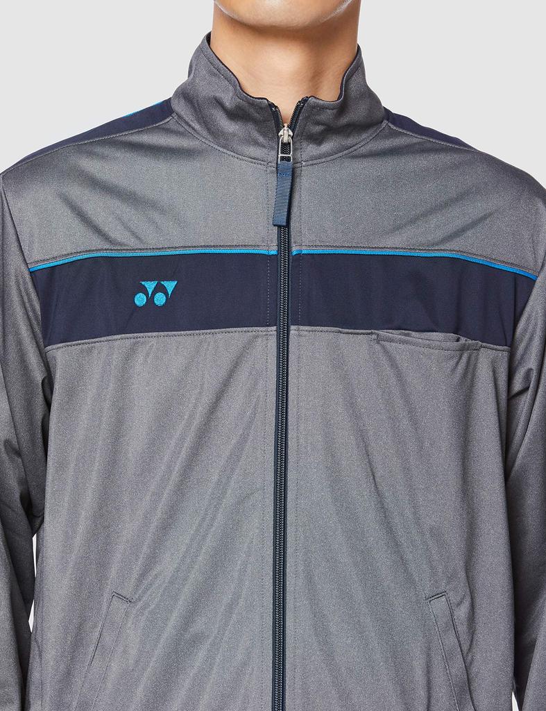 Kiraku Lightweight Compact Windproof Jacket CY104 72 Gray Moku x Blue Japan S to Japanese size [Yonex] (equivalent S)