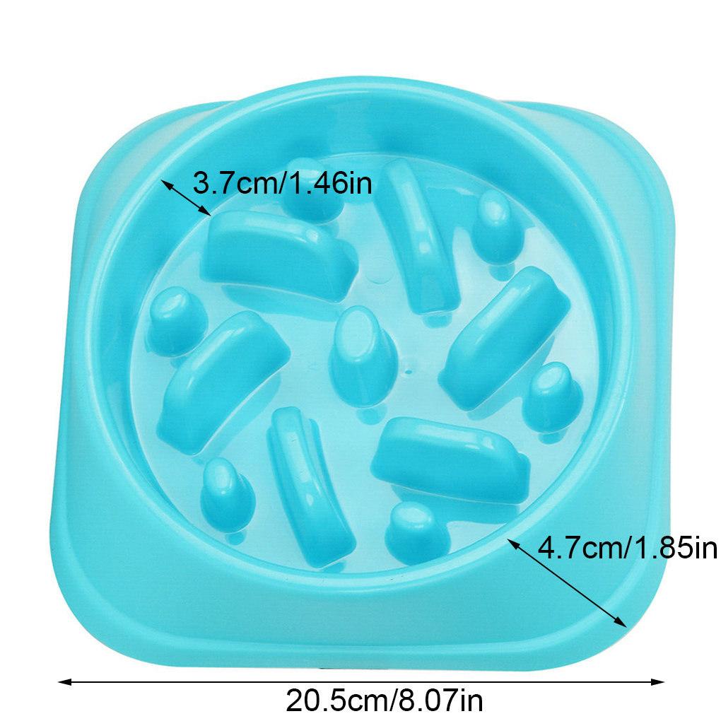 Pet Slow Feeder Anti Choke Anti-slip Slow Eating Feeding Plastic Bowl Dish Pet Supplies