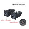 For VW Golf 6 Jetta 5 MK5 Scirocco 06-12 QC3.0 Type C PD USB Quick Car Charger Socket Nondestructive Replacement Harness 12V/24