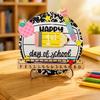 Reusable Chalk Board for Students First Day of School Chalkboard Sign, Wooden Milestone Board, Home Schooling Learning Tool Back To Photography
