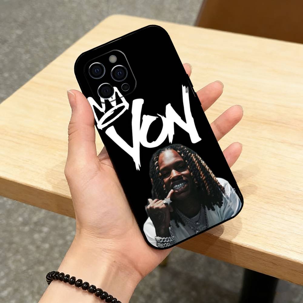 R-Raper K-King Von Phone Case For iPhone 17,16,15,14,13,12,11 Plus,Pro Max,XS,Soft Silicone Black Cover