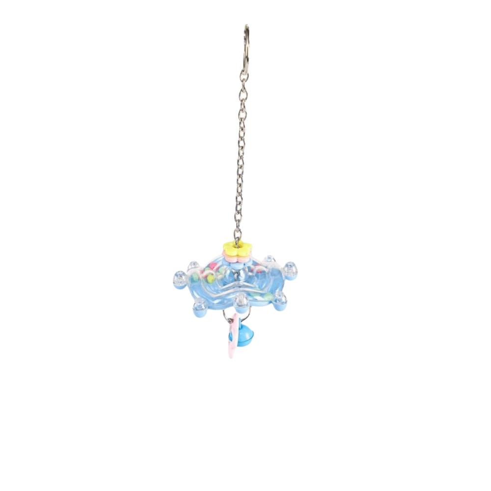 

Rotating Bird Cage Toy Plastic Parrots Chew Swing Pet Bird Bites Toy Birdcage Decor синий