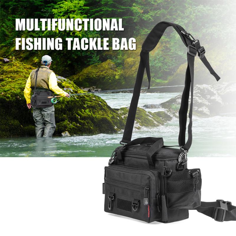 Waterproof Fishing Bag Large Capacity Multifunctional Lure Fishing Tackle Pack Outdoor Fishing Shoulder Bag Waist Bag