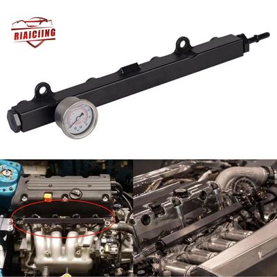 Aluminium K Series Heavy Fuel Rail Kit High Flow Injection Fuel Rail With Gauge For HONDA K20 K24 RSX CIVIC SI INTEGRA