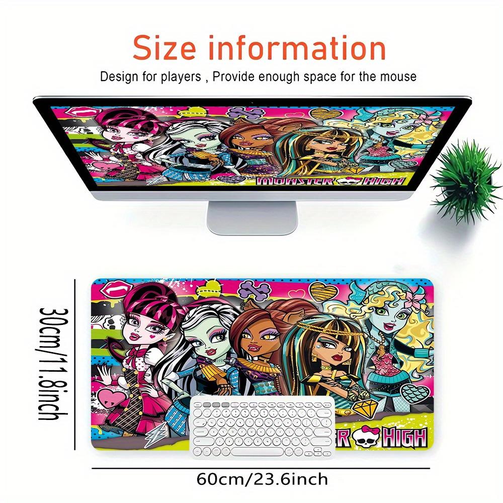 1pc Large Gaming Mouse Pad, UV Reactive Non-Slip Desk Mat, Washable PolyesterMonster, High, CharactersComputer Pad with Vibrant Game Machine