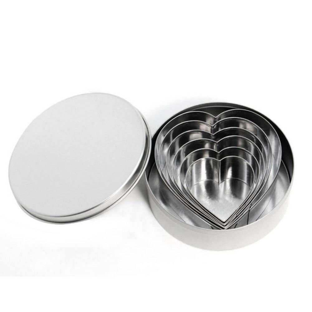 

6 шт./набор Форма сердца Форма для печенья Новогоднее украшение Инструменты для выпечки торта и печенья Рождественские формы для печенья своими руками Кухонные инструменты